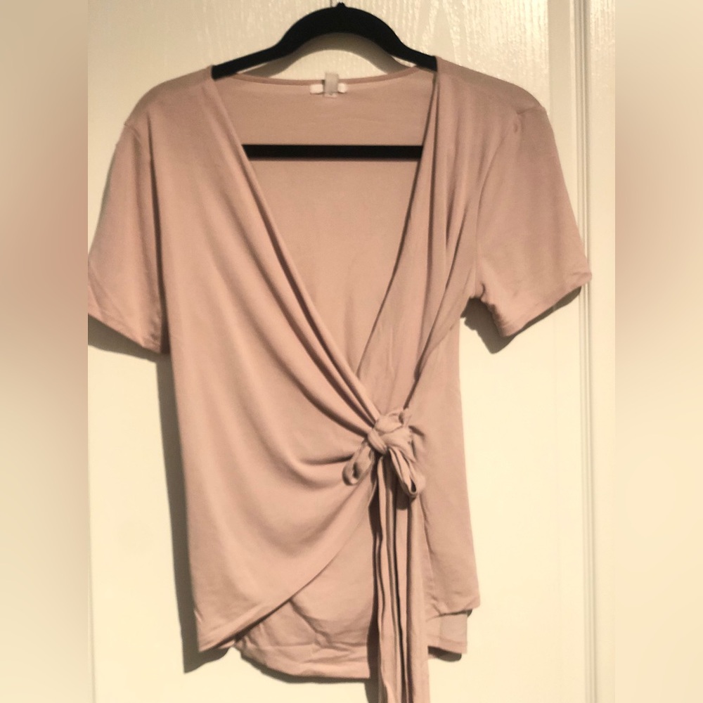 Dusty Rose Wrap Around Top